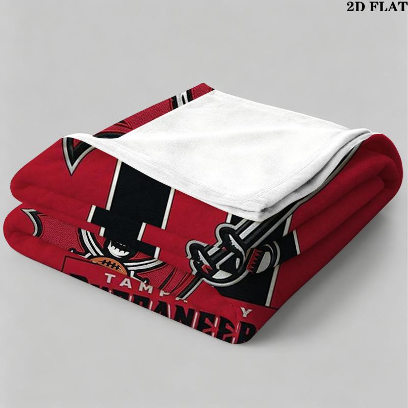 Tampa Bay Buccaneers Print Flannel Blanket High Quality Warm Comfortable Cover for All Seasons Perfect for Gifts Home Decor