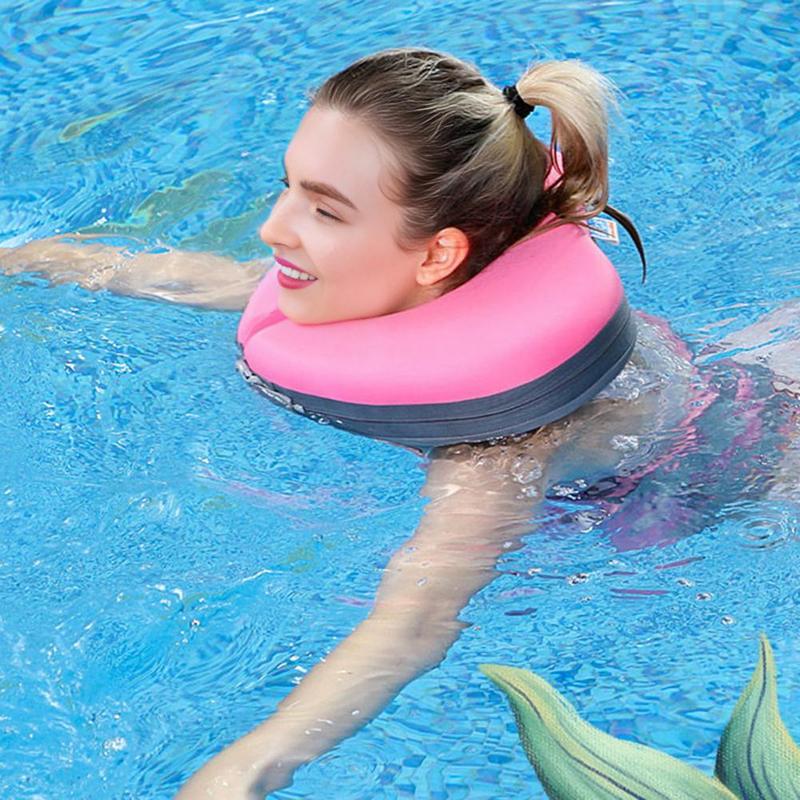 Neck Float Ring Adults Float Swim Collar for Head And Neck Support Love Shaped Swimming Pool Floating Collar for Beginners