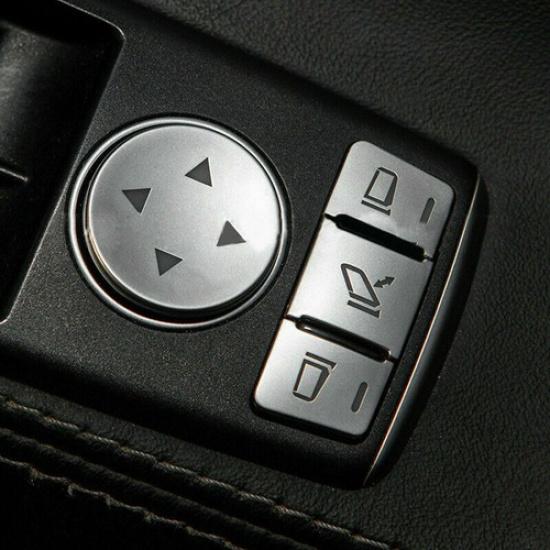 ABS Chrome Door Window Lift Switch Sequin Cover Trim For Tesla Model X S
