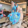 Creative Luminous Cartoon Rocket Game Console Keychain with Sound Effects & Claw Machine Decompression Pendant Gift