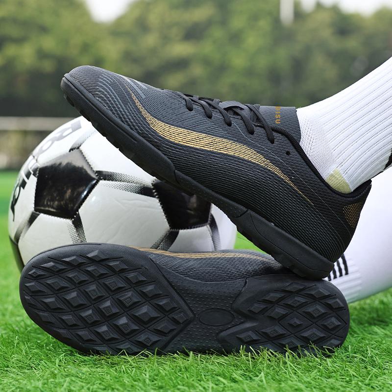 Men Football Boots Long Spikes High Ankle Soccer Shoes AG/TF Kids Outdoor Grass Cleats Soccer Boots Training Sport Football Shoes