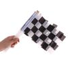 10Pcs Black And White Square Hand Flag Racer Waving Flag Racing Flags Car Flag