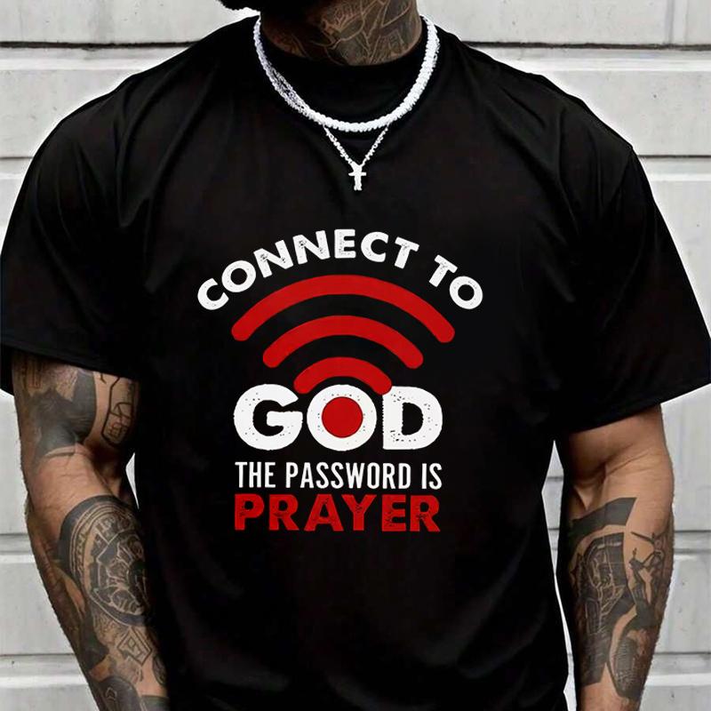 T-Shirt Motorcycle Connect To God Print Adventure Casual Round Neck Tee Printed Tshirt 2026