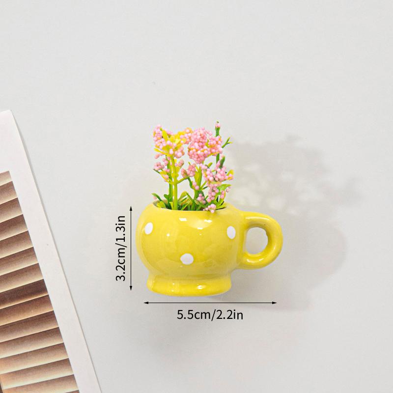 Магниты на холодильник в форме вазы 3D Мини-магниты для холодильника Милый магнит на холодильник для украшения дома Подарок для гостей Новоселье