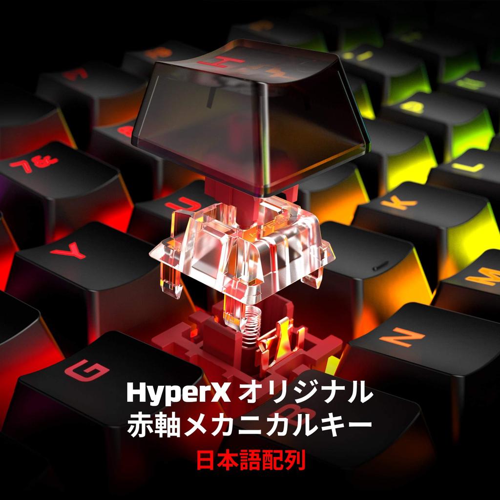 HyperX Alloy Origins Core RGB Mechanical Gaming HyperX [Japanese Layout] Keyboard, Tenkeyless, Switches, Gamer-Oriented, 2-Year Manufacturer's