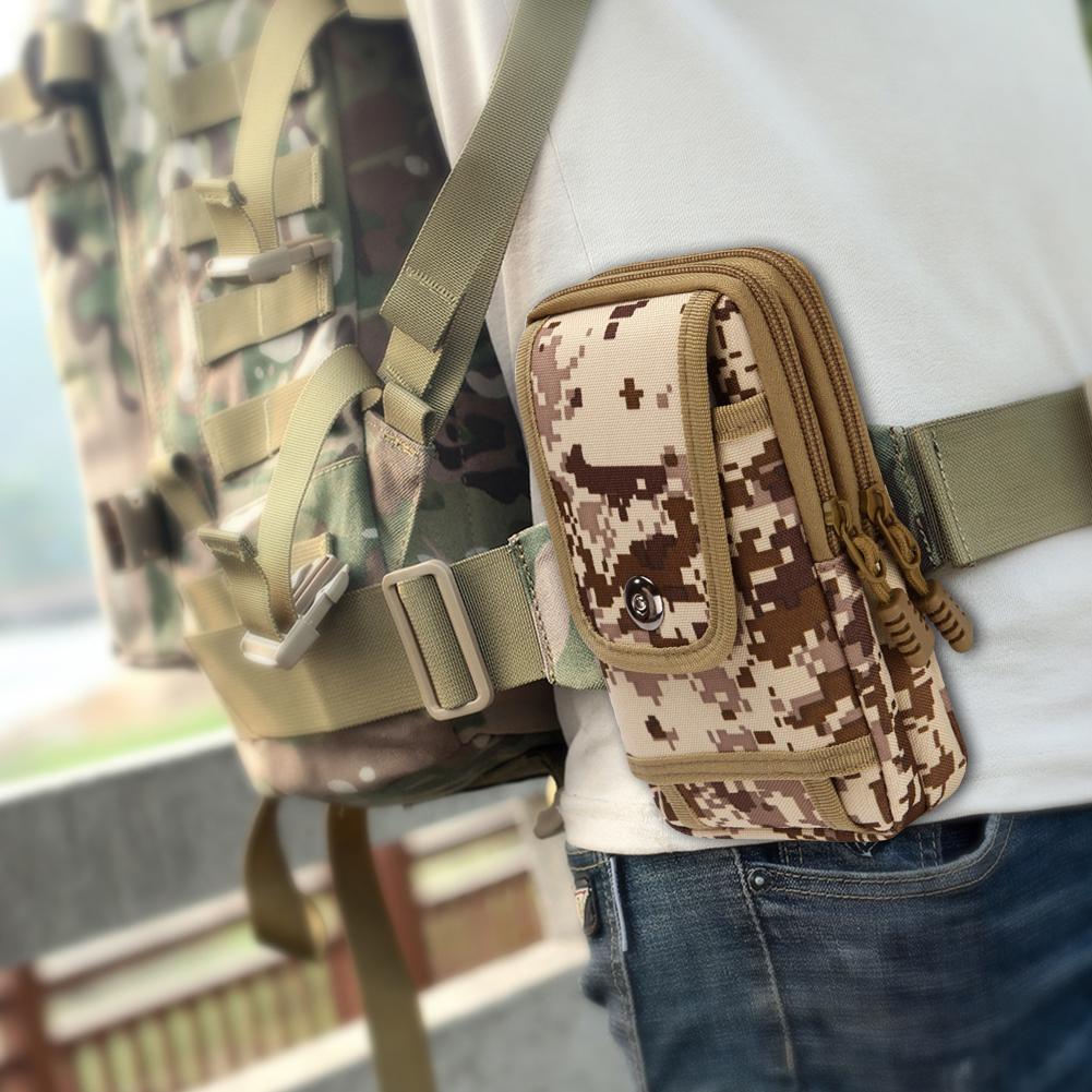 7Inch Outdoor Molle Fanny Pack Oxford Cloth Waist Phone Pouch Wear-Resistant Outdoor Belt Bag for Outdoor Camping