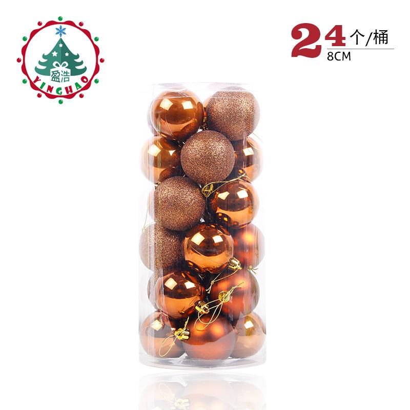 24 шт./бочка, Рождественский шар, рождественская елка, безделушка, висячие подвески, украшение для дома, вечеринки, свадьбы