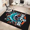 Miami Dolphins logo Print Area Rug - Soft, Washable Non-Slip Indoor Mat for Office Chairs, Living Room, Home Office Decorative Rug