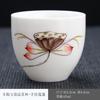 Ceramic teacup suet jade tea cup hand-painted master cup kung fu teacup small teacup white porcelain single cup tea cup