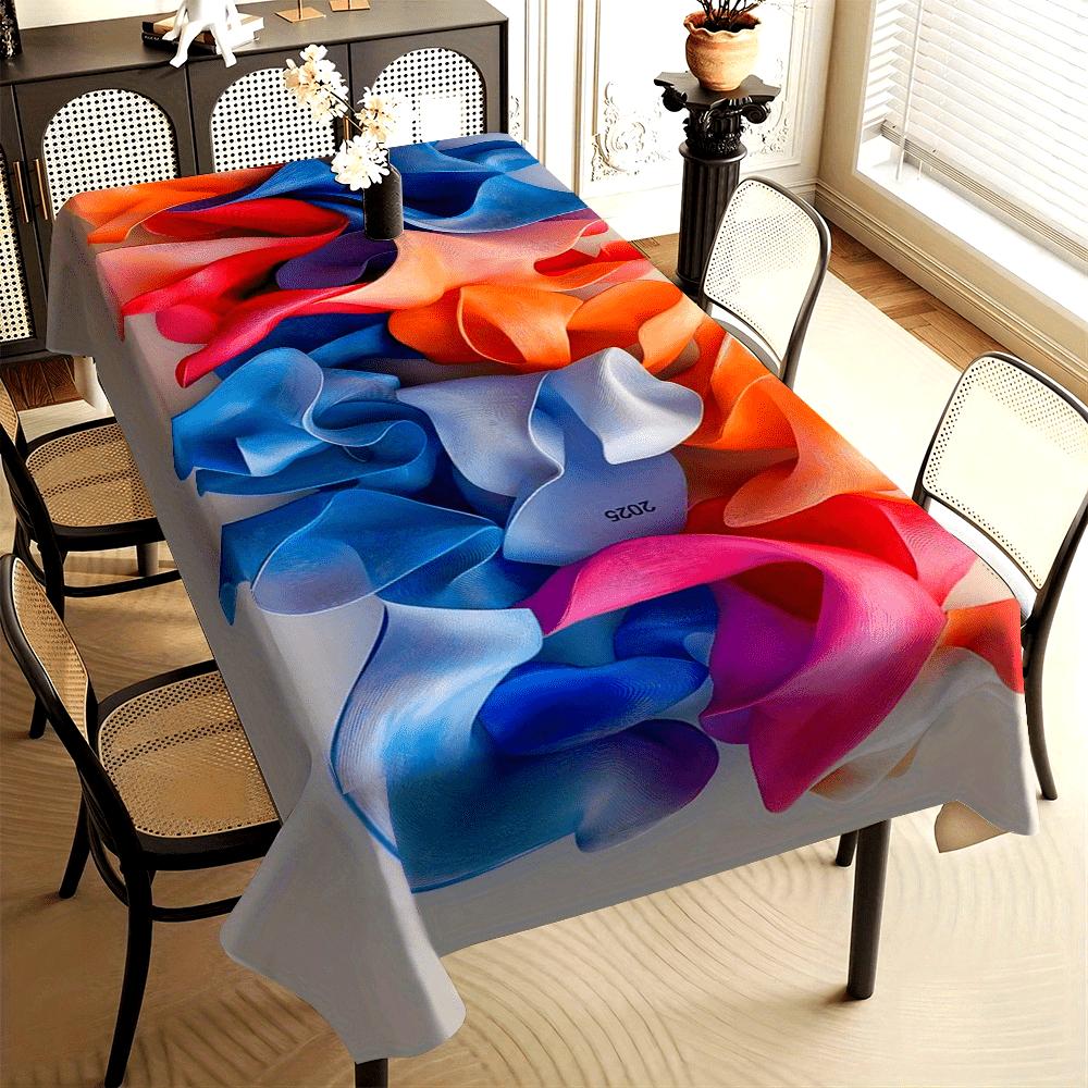 Open style, 1 piece. Fashionable and fresh patterns, retro print decoration polyester tablecloth suitable for restaurants.zyc