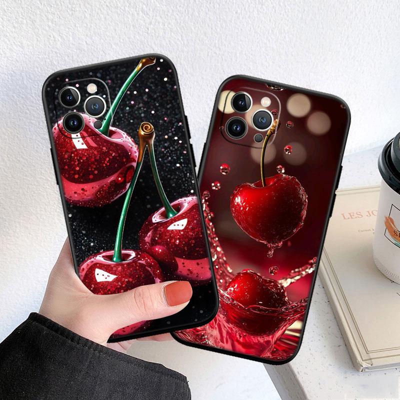 LO24 Чехол для телефона с мягкой оболочкой 'Вишневый фрукт' для Samsung Galaxy S20 S21 S22 Ultra FE + Plus A21S A22 A24 A25 A26 A30 A30S A31