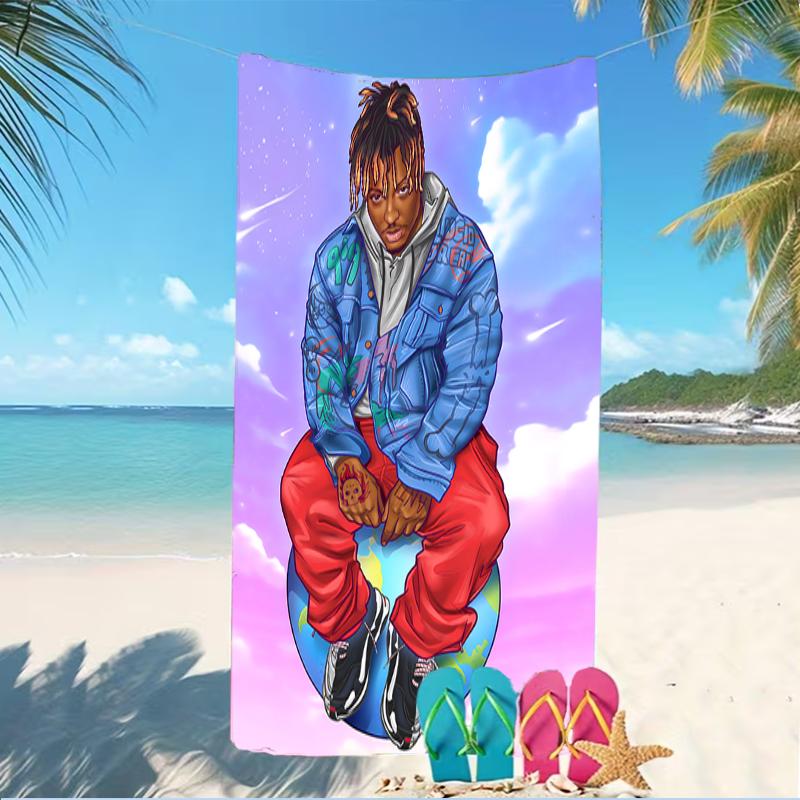 Beach Towel with Juice WRLD Pattern - soft,absorbent,machine washable Lightweight&Modern,swimming,Travel Essentials