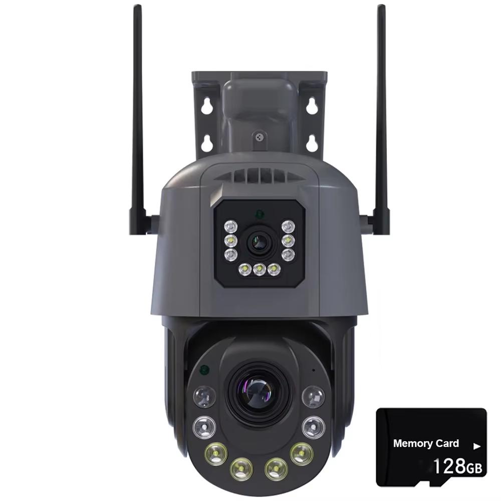 LS VISION 6-мегапиксельная Wi-Fi-камера с двумя объективами PTZ, 50-кратным зумом, двухсторонней аудиосвязью, цветным ночным видением, водонепроницаемая наружная CCTV-камера видеонаблюдения, беспроводная IP-камера
