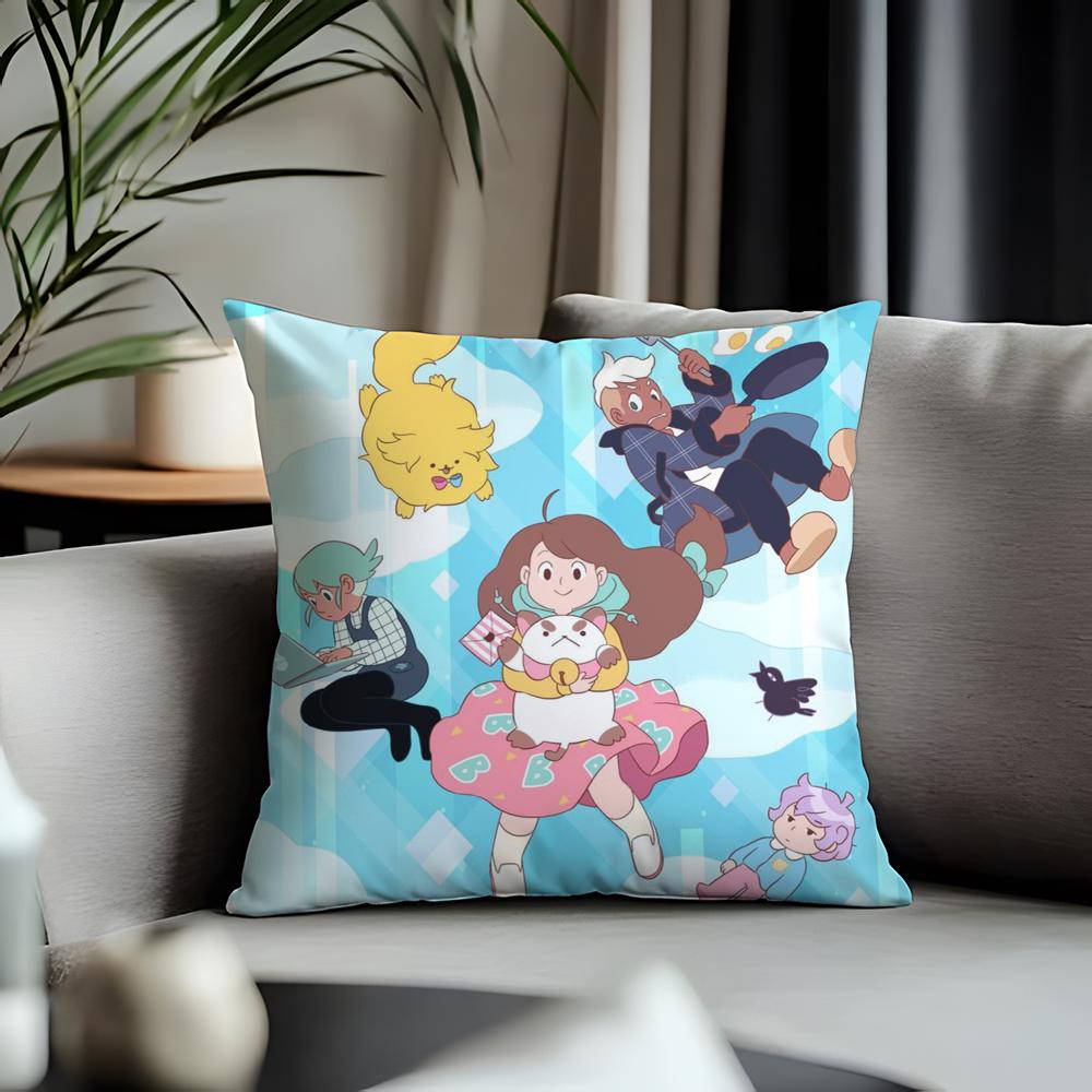 Hot BBbee and Puppycatied Cushion Cover Antidustmite Pillowcase Invisible Zipper Silky Short Plush Sofa Cushion Cover