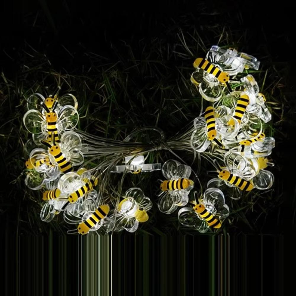 Cute Bees Fairy String Lights 2m 20LED Bee Flower Lights Little Bee LED String Lights Baby Shower