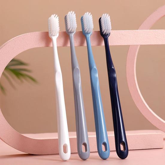 4Pcs Soft Toothbrushes Extra Soft Bristles Easy to Hold Comfortable Grip Individual Head Cover Food Grade Dental Care Travel Tooth Brushes