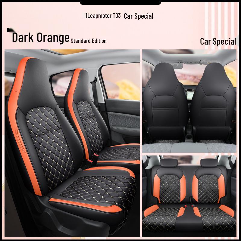 Fashion Leather Sports Seat Cover for Leapmotor T03 - All-Season Cushion