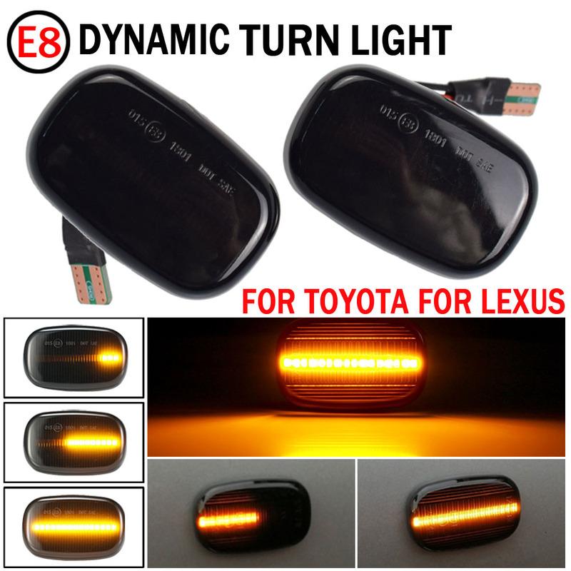Для Toyota Avensis Verso Carina Celina Corolla Camry Caldina Harrier Hilux IPSUM Светодиодные Динамические Боковые Указатели Поворота