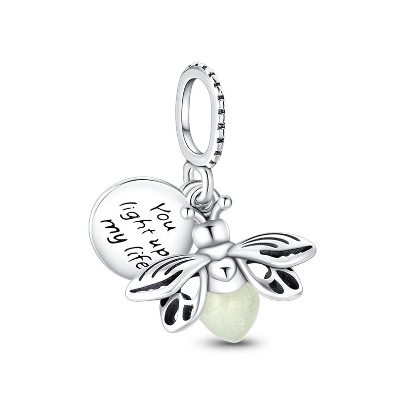 Медный светящийся в темноте шарм-подвеска «Светлячок» для браслета, ожерелья, женский, для DIY, роскошное украшение, подарок для вечеринки