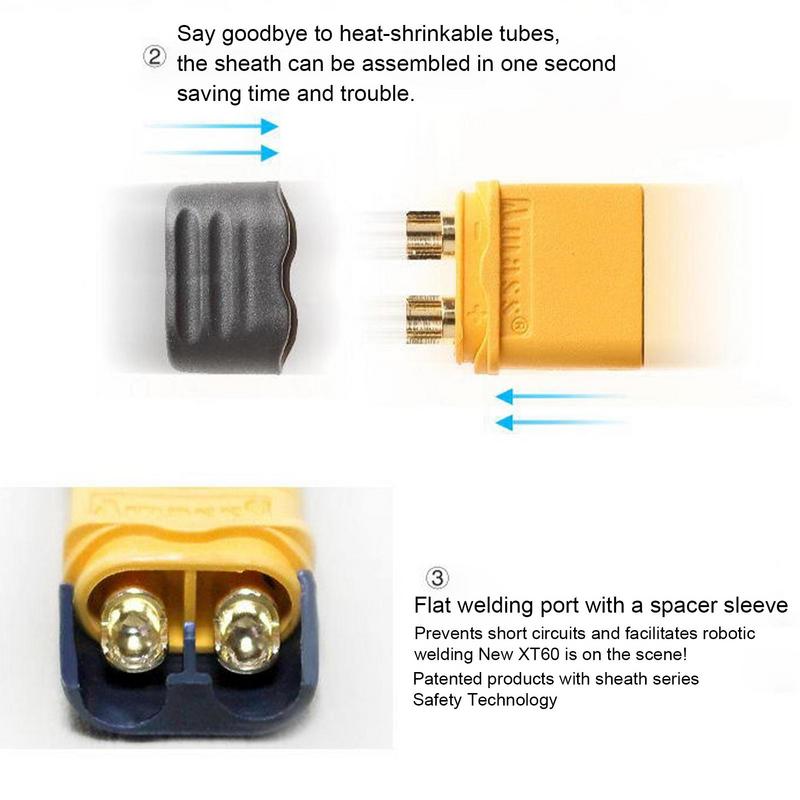 XT-60H Пулевой разъем-адаптер с корпусом из оболочки XT-60H Пулевые разъемы типа «мама-папа» для RC Lipo-батареи самолета