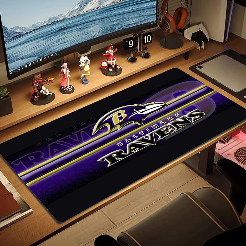 Baltimore Ravens Color Mouse Pad Large Gaming Table Cushion Non-slip Laptop Tablet Big Mousepad XXL Mat Mini PC Playmat With Lock edge