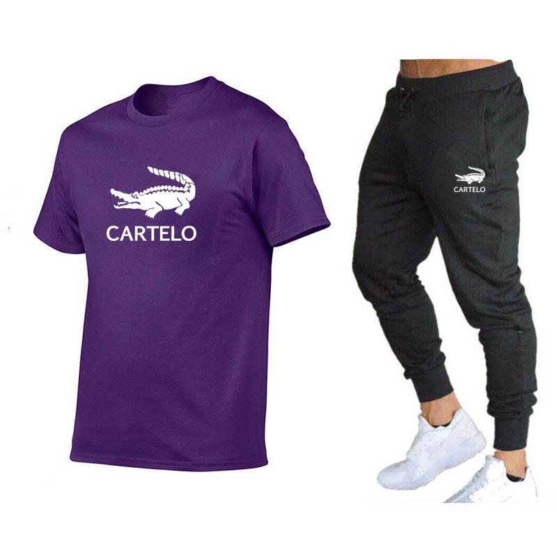 2024 Весна Лето Мужской спортивный костюм Мужские комплекты Мужская футболка + мужские шорты Мужская одежда Костюмы Спортивный костюм Мужской повседневный костюм с коротким рукавом