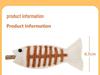 Catnip Fishbone Loofah Teething Toy for Self-Entertainment and Stress Relief