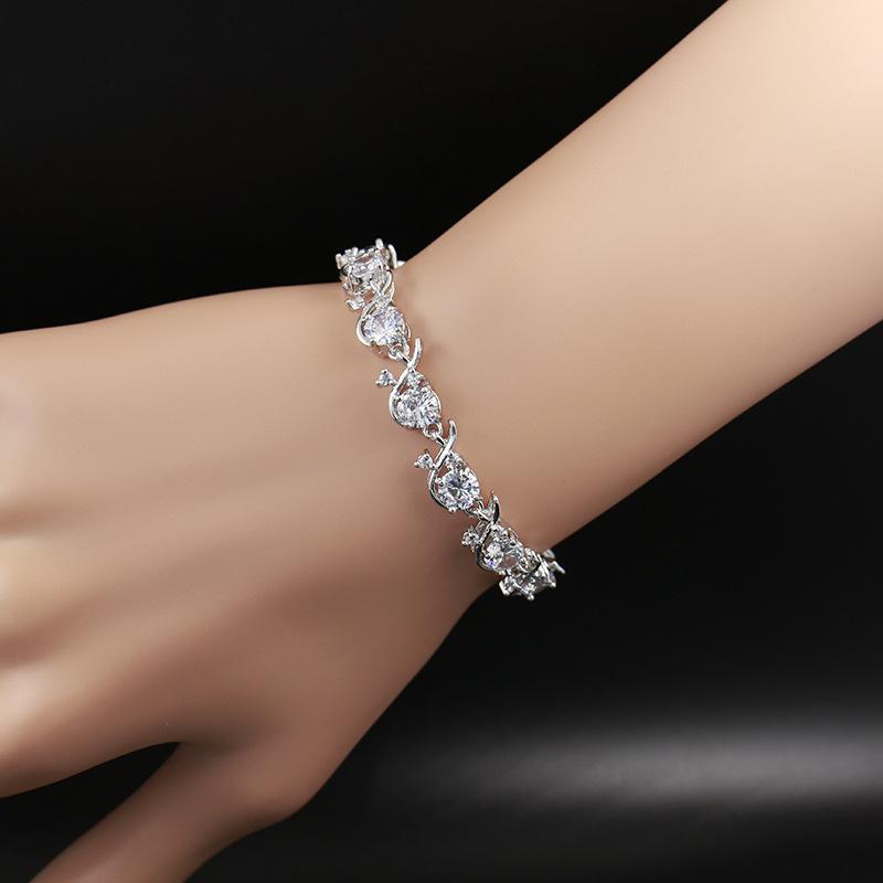 Женский браслет из циркона с цветами свежей сливы, креативный, универсальный, многоцветный