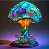 Seven-color Mushroom Lamp Luminous Decorative Items Home and Courtyard Design Decoration Resin Process
