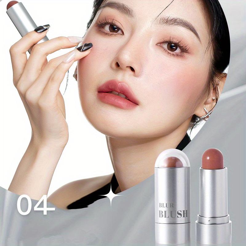 Серебряный тюбик для румян-стиков, увлажняющий туман для губ и щек, румяна двойного назначения, кремовый цвет, показывающий натуральные матовые твердые румяна, крем-румяна, губная помада Rouge, 7 г