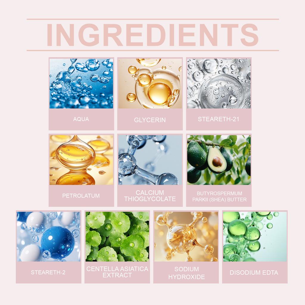 Питательный крем для удаления волос на коже всего тела, не оставляя черных точек, подмышек, рук, ног и интимных мест.