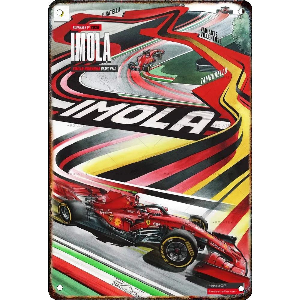 Винтажный постер гонки болидов Формулы, Домашний гараж, Клуб, Современное настенное искусство, Декоративная панель, Фреска, Эстетика