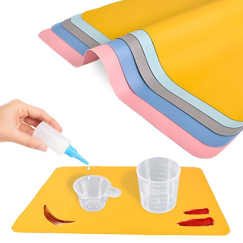Silicone Pad Waterproof Placemat Table Mat Heat Insulation Pad Anti-skidding Washable Resin Pad for DIY UV Epoxy Crafts