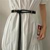Non-hole Thin Belt PU Leather Waist Strap Fashion Knot Style Belts Jeans Dress