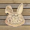Easter Bunny Treat Wooden Fruits Candies Desserts Serving Tray Tray Rabbit Shape Appetizer Snacks Food