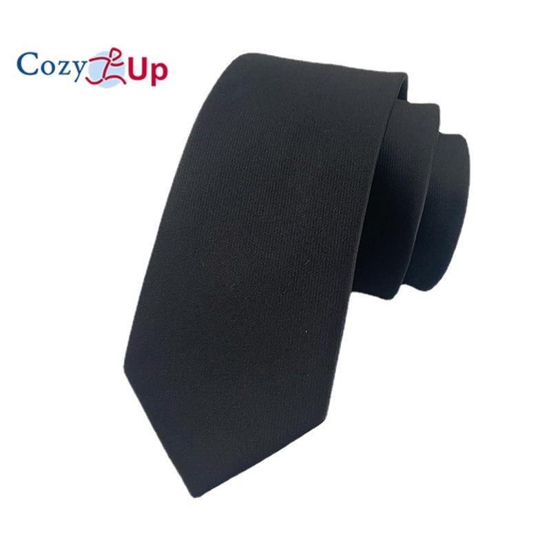 Cozy Up Solid Color Tie Men Thin and Narrow Version Formal Dress Business Wedding 148x6x3.5cm