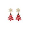 Alloy Christmas Drop Earrings Pendant Ear Studs New Xmas Tree Earrings  Women