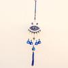 Цветочная тарелка Сглаз Колокольчик на ветру Настенный декор Подвесное украшение Фэн-шуй Подвесной колокольчик Металл Счастливый Турецкий синий глаз Музыка ветра