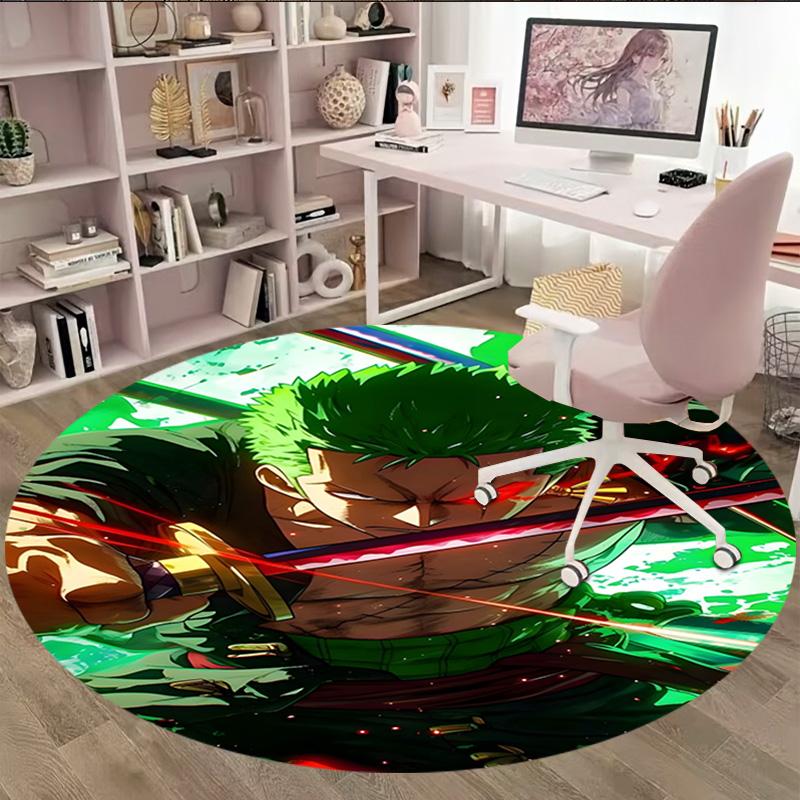 1pc Z-Zoro Carpet, Round Rug, Comfortable, Suitable for Entryways, Living Rooms, Office, And Bedrooms, Christmas Decoration