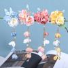 Pearl Hanfu Hair Accessories Colorful Flower Hairpin Elegant Chinese Style Hair Clip  Party