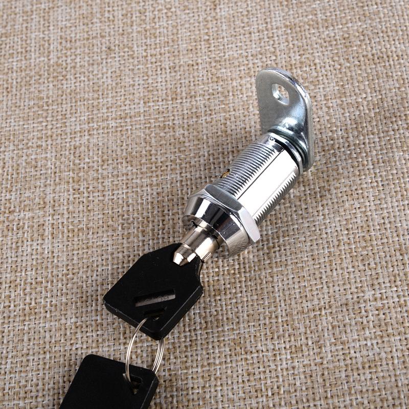 1-1/8" Door Cam Lock Cylinder Washer With 2 Keys For RV Trailer Storage Compartment Motorhome Camper