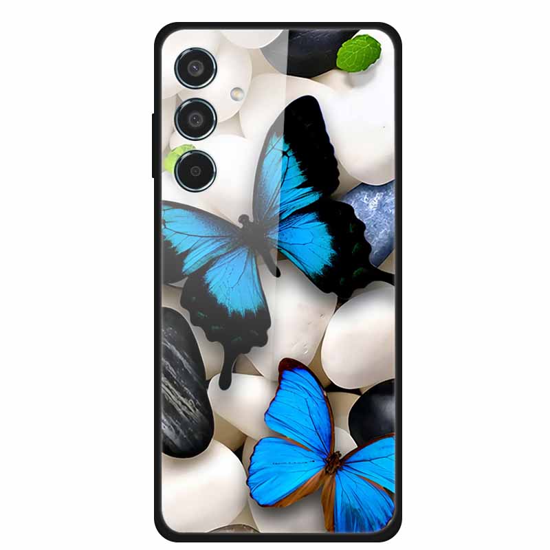 Tempered Glass Case For Samsung S25 Plus Case S 25 Plus Hard Back Cover For Samsung Galaxy A16 M55 A55 Phone Case Soft Bumper