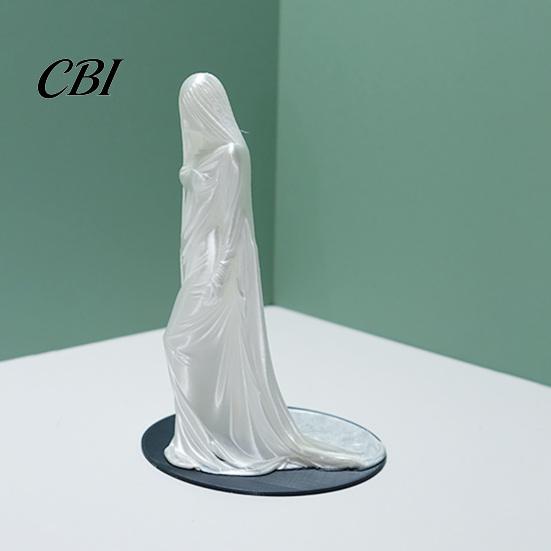 Скульптура Завуалированная Богиня, 3D-печатная скульптура, Загадочная женская фигурка в одеянии, Темный готический стиль, Настольный аксессуар, Декор для дома, Статуэтка для книжной полки,