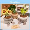 Potted Flower Plant Plush Toy Cartoon Stuffed Doll Room Decoration Gift Kids