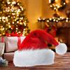 Унисекс Рождественская шапка Санты, очень большая и толстая новогодняя шапочка для вечеринки, контрастный цвет, эластичный толстый плюшевый декор, Санта-Клаус, косплей, взрослый праздничный головной убор