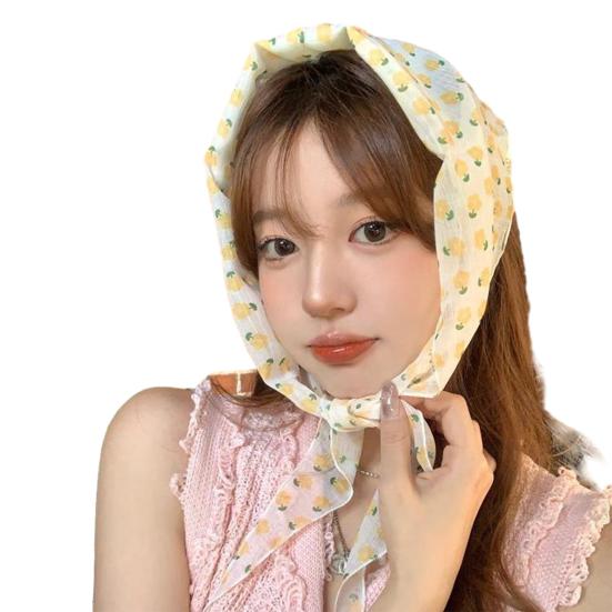 Повязка на голову, стильный цветочный принт, цветной женский платок, дорожная подставка для фото, платок из искусственного шелка, аксессуар для одежды