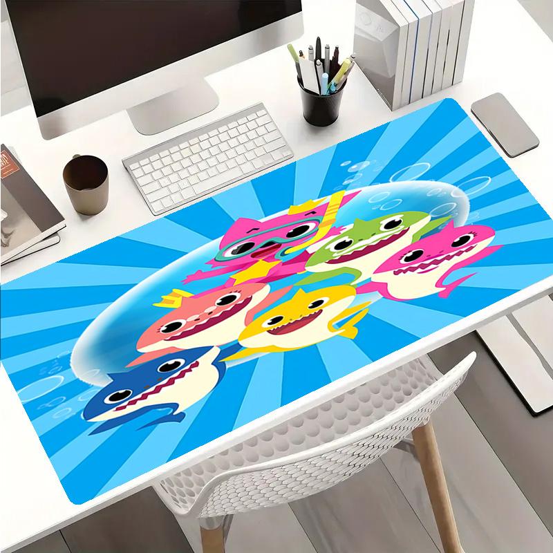Baby Shark Theme Premium Non-slip Mouse Pad with Stitched Edges,Durable Rubber Material,for Desktop & Gaming Great Gifts