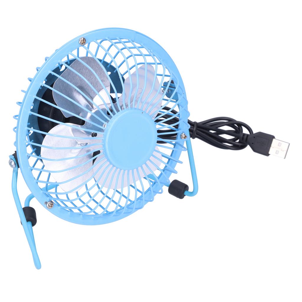 Fan USB Portable Silent Aluminum Blade Desk Desktop Iron Crafts Fans