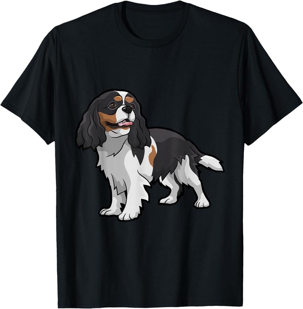 Cute Tri-Colour Cavalier King Charles Spaniel T-Shirt T-Shirt