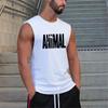 New Sports Vest Men'S Loose Summer Pure Cotton Fitness And Bodybuilding Quick Drying Sleeveless Shoulder White Base Shirt Sleeveless T-Shirt